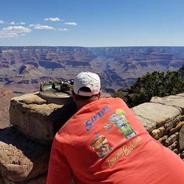 Man at a Grand Canyon lookout