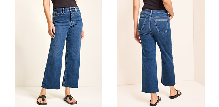 Tommy Bahama Indigo Palm Cropped Wide Leg Jeans