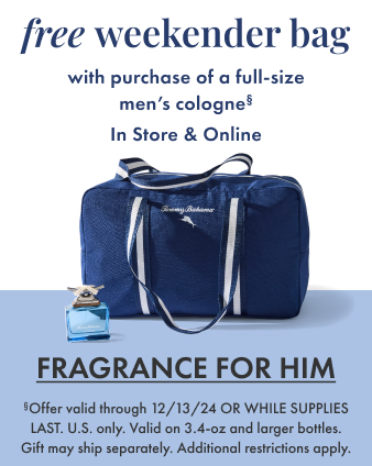 FREE Weekender Bag with purchase of a full-size men's cologne