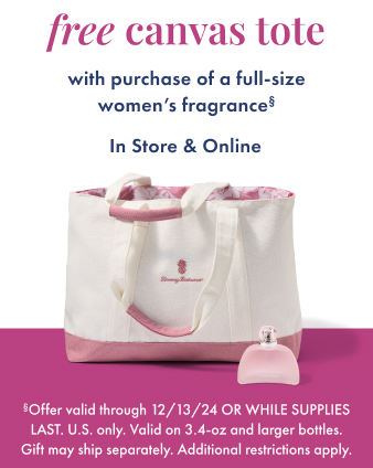 Free canvas tote with purchase of full-size women's fragrance